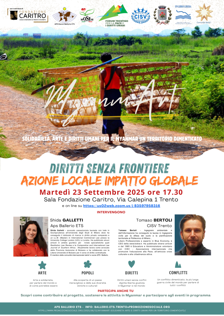 myanmart conferenza "Diritti senza frontiere: azione locale, impatto globale