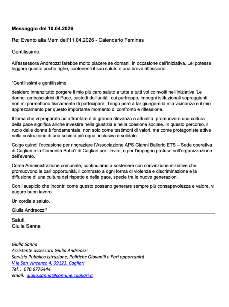 donne ambasciatrici di pace